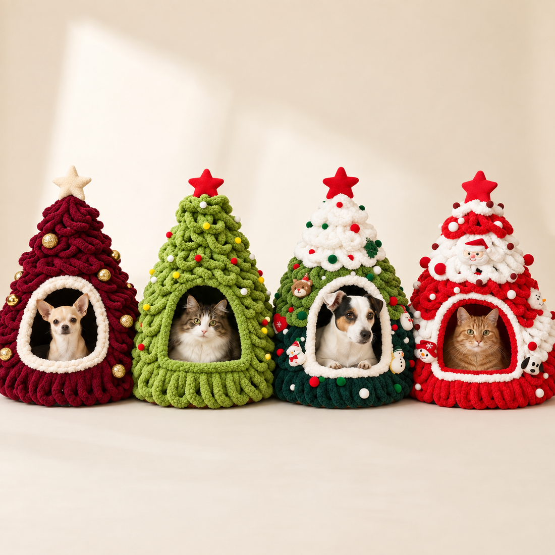 HollyPaws Christmas Bed
