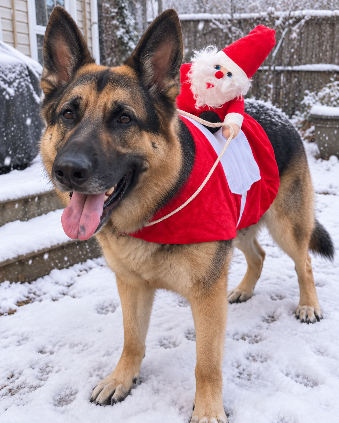 Jinete Papá Noel para Perro