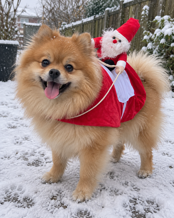 Santa Rider Dog Costume