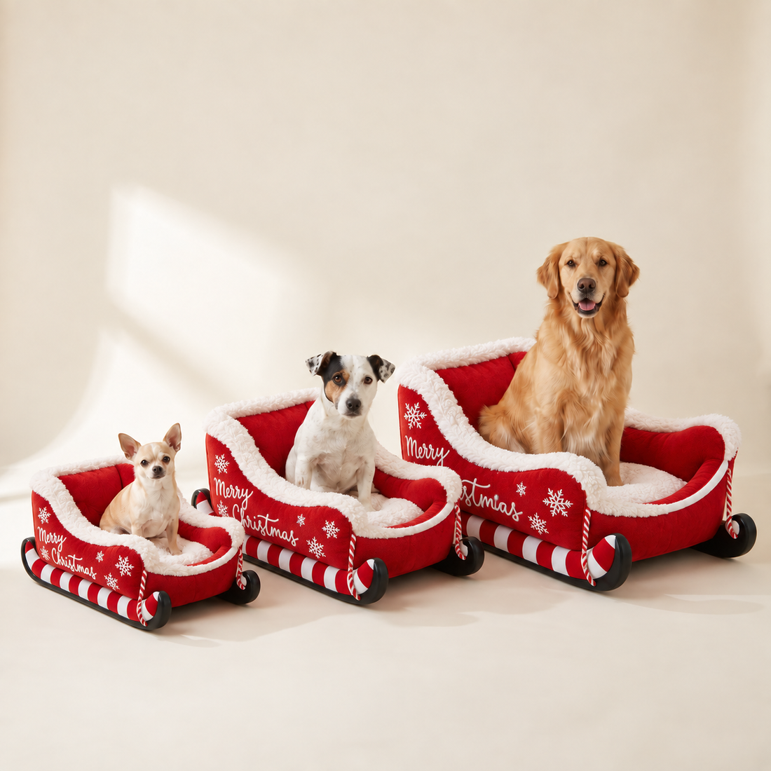 HollyPaws Christmas Bed