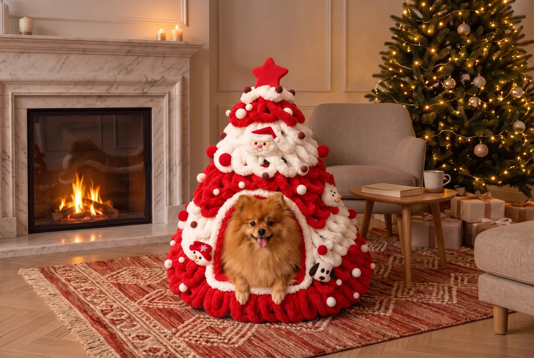 HollyPaws Christmas Bed
